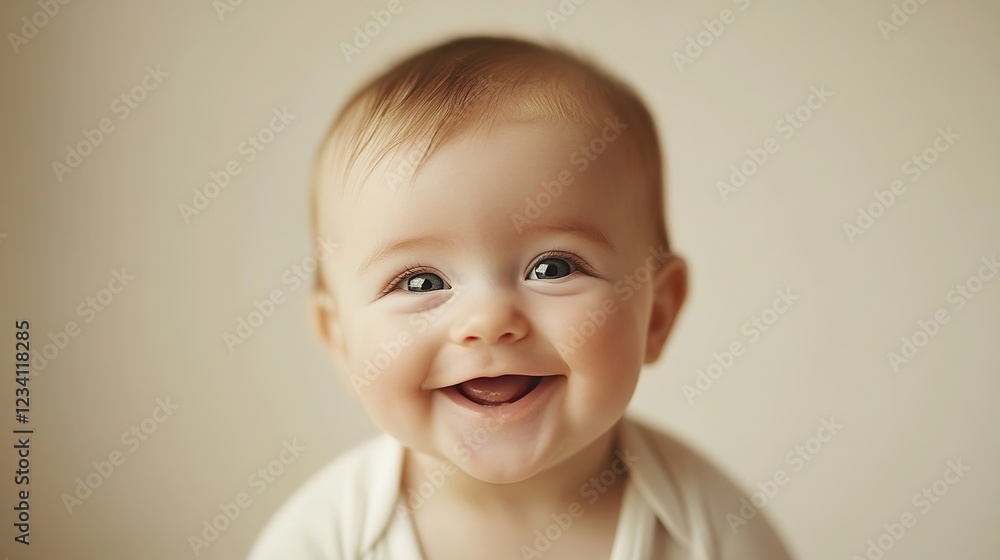 Smiling Portrait of a Happy Little Boy in the Studio Smiling Portrait of a Happy Little Boy in the Studio