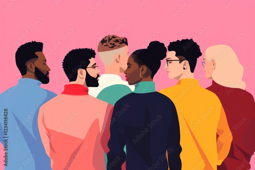 Diverse lgbtq men adult togetherness illustrated. Diverse lgbtq men adult togetherness illustrated.