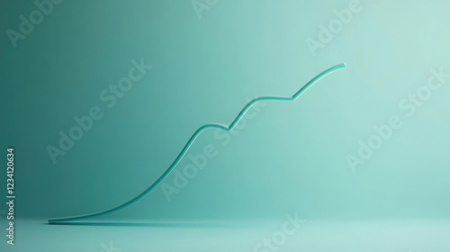 ROI concept with exponential progress curve, representing business investment growth photo