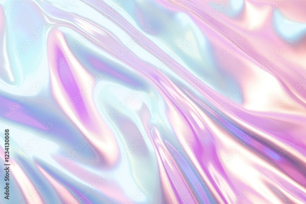 Fototapeta premium Sparkling white iridescent holographic backgrounds abstract softness.