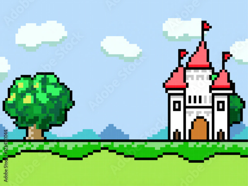 Castle and role-playing game-like background