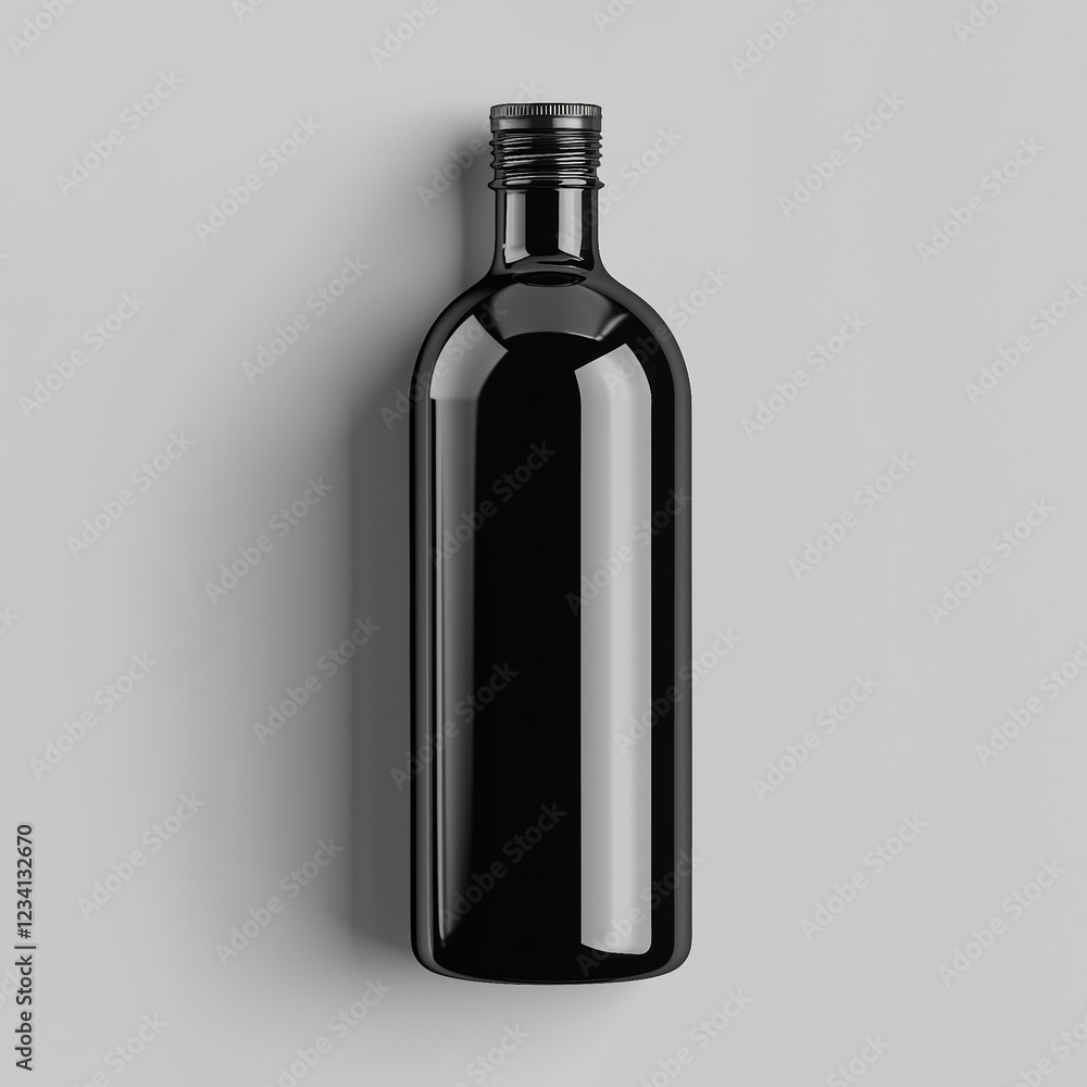 Elegant Black Wine Bottle Elegant Black Wine Bottle