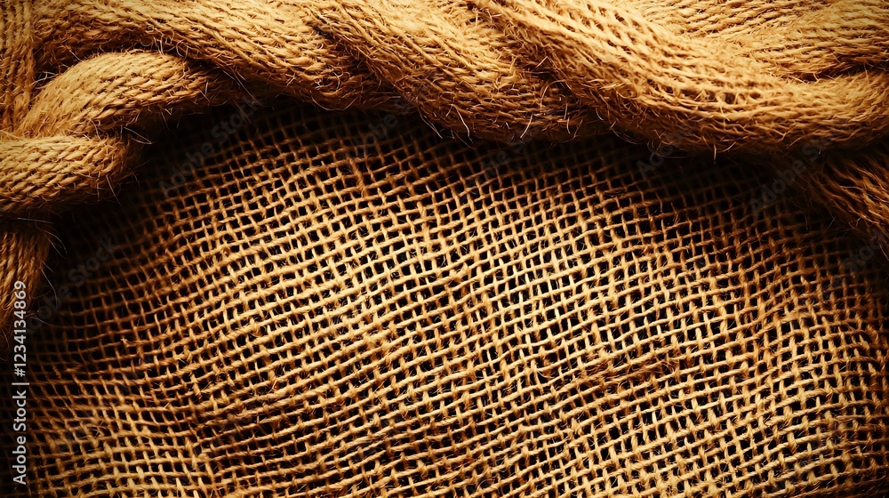Close Up View of Brown Burlap Texture Background Close Up View of Brown Burlap Texture Background