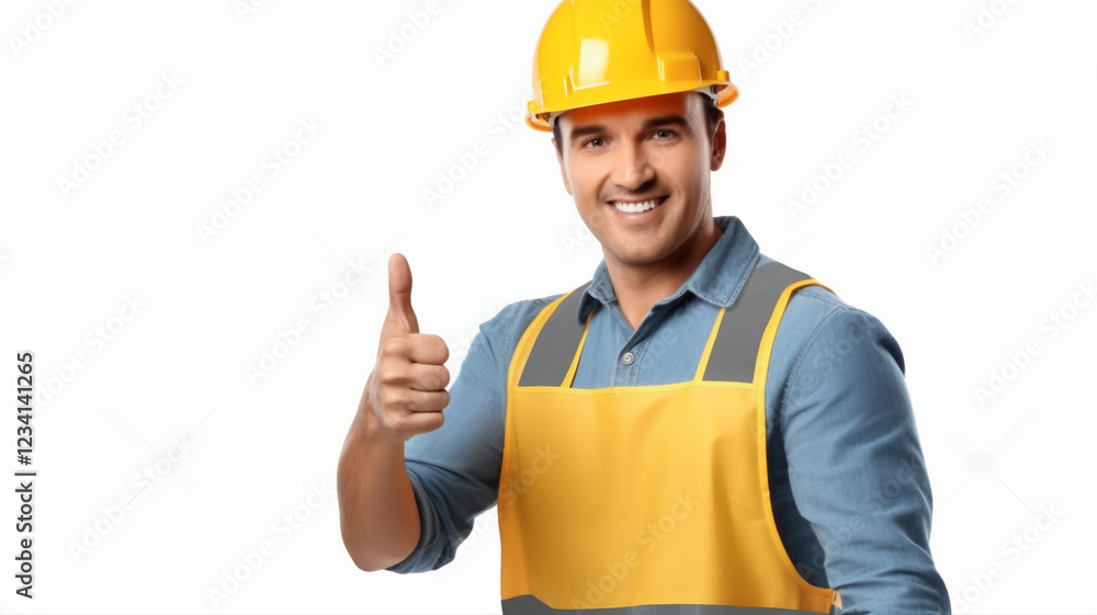 Photo of a smiling construction worker giving the thumbs-up gesture
Photo of a smiling construction worker giving the thumbs-up gesture