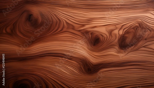 濃い茶色の木目柄の背景素材。AIで生成