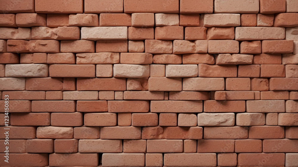 Obraz premium Red Brick Surface Texture Showing Natural Detail for Use in Construction Facades and Urban Projects