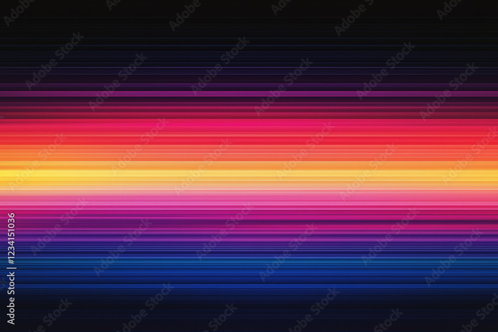 Vibrant linear gradient pattern showcasing all colors of the rainbow in a seamless horizontal arrangement Vibrant linear gradient pattern showcasing all colors of the rainbow in a seamless horizontal arrangement