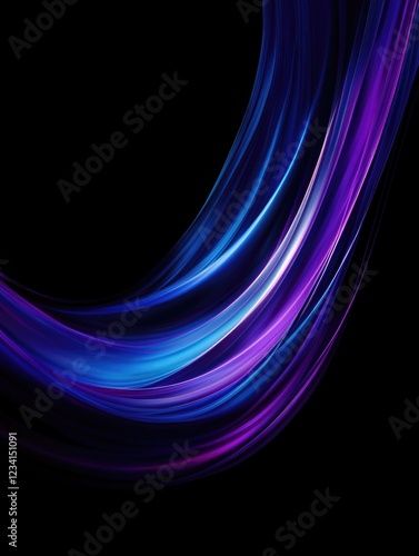 Purple Blue Swirl on Black Background