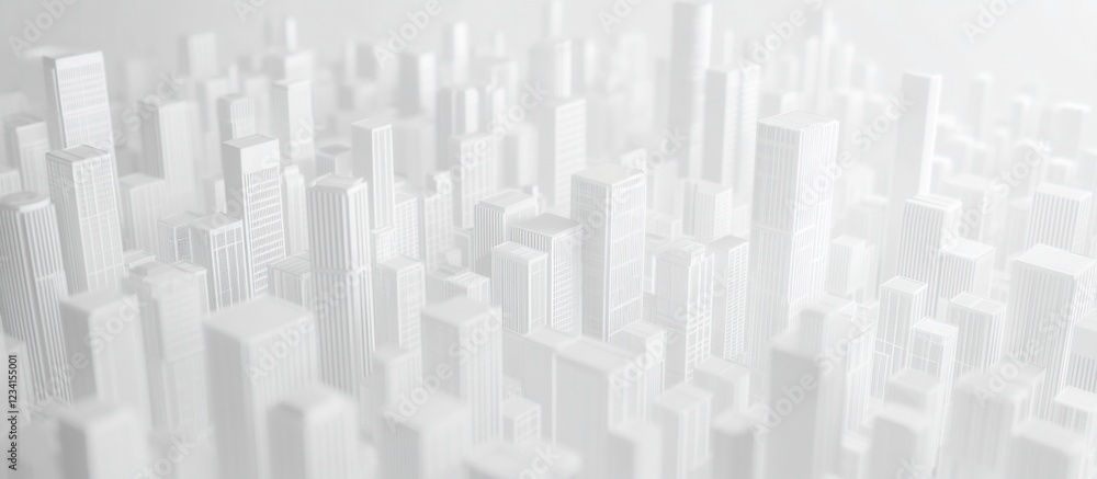 Aerial view of white city skyline, urban development, presentation background Aerial view of white city skyline, urban development, presentation background