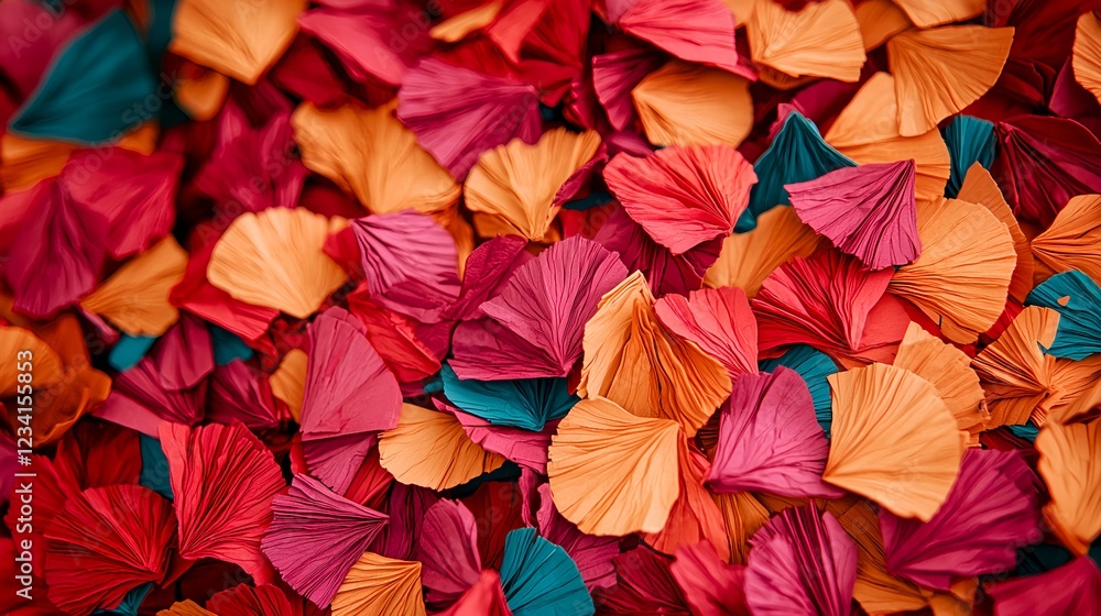 Fototapeta premium Colorful Paper Leaves Autumn Background