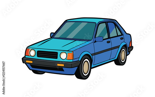 Colorful vector  sports car on a white background