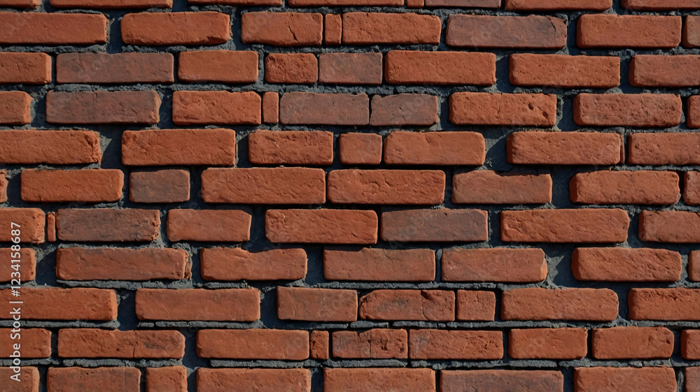 Obraz premium Detailed Red Brick Wall Texture Showing Weathered and Rustic Surface for Building Projects