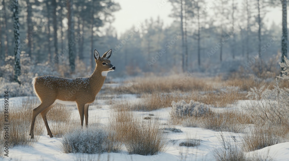 Deer in Snow Deer in Snow