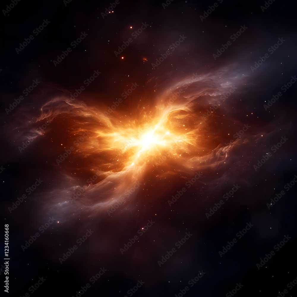 Cosmic Nebula Explosion in Dark Space Cosmic Nebula Explosion in Dark Space