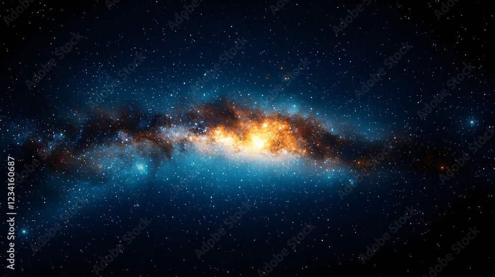 Fototapeta premium Cosmic Nebula In Dark Night Sky