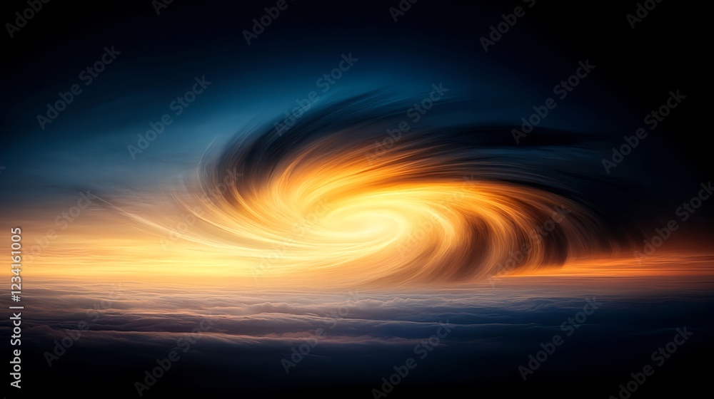Obraz premium Cosmic Spiral Sunset Cloudscape