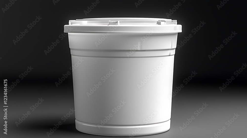 White Plastic Container Mockup Studio White Plastic Container Mockup Studio