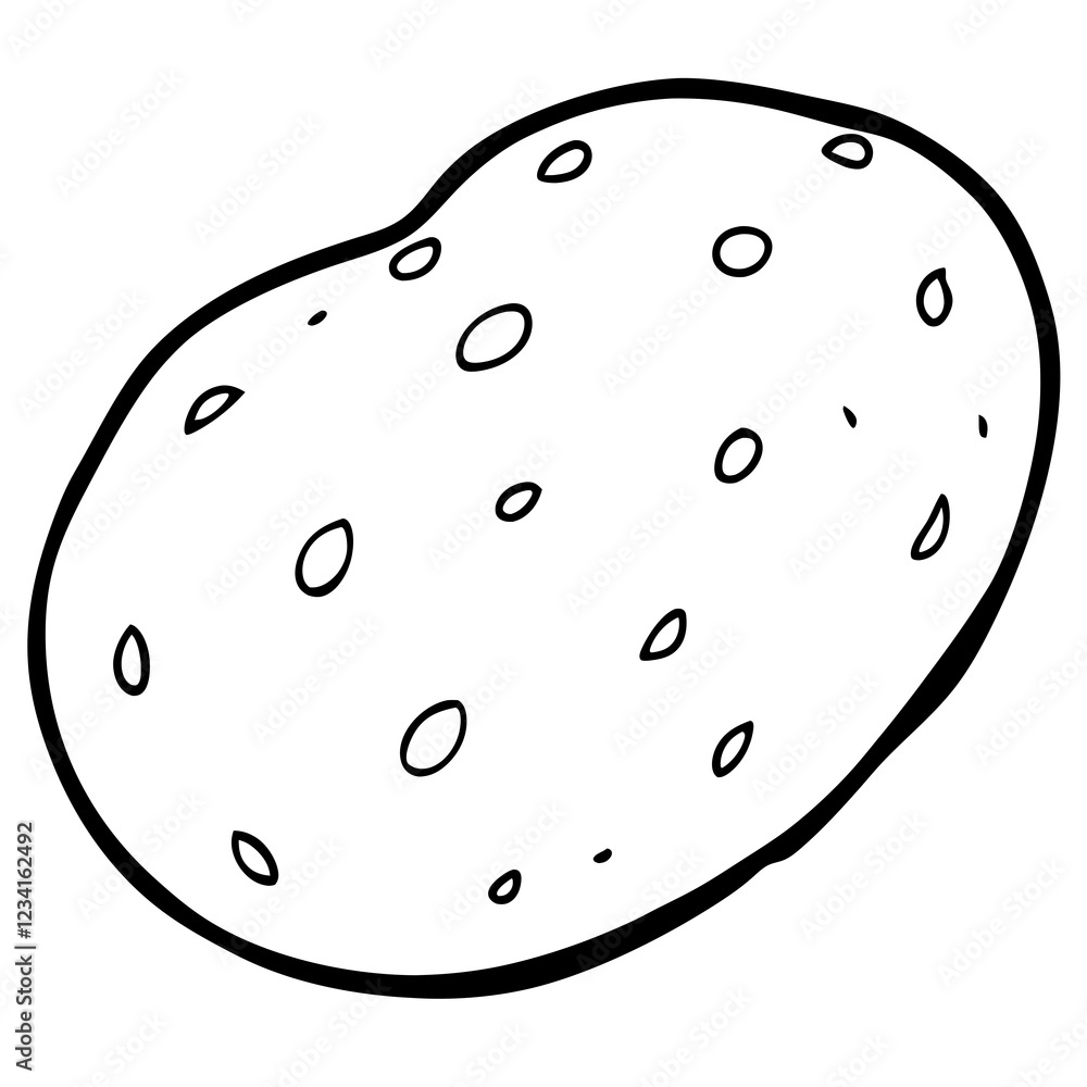 Modern Potato Art in Vector Style Modern Potato Art in Vector Style
