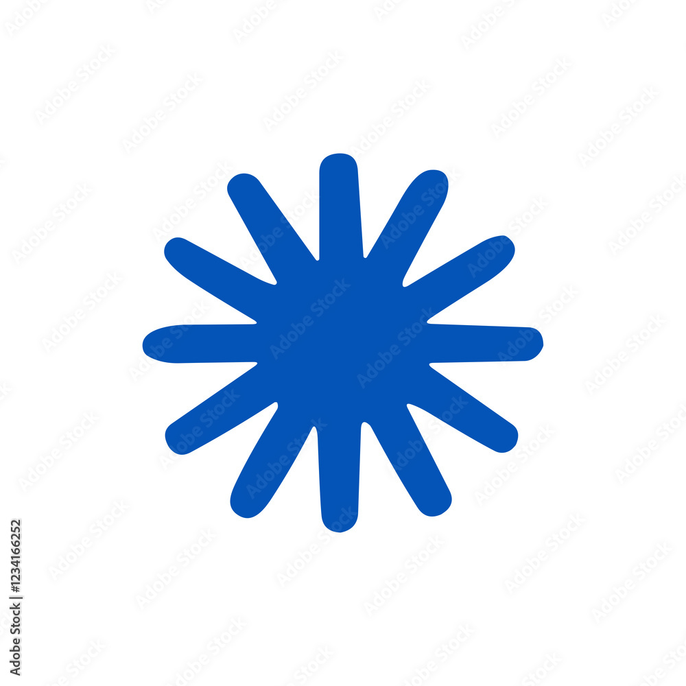 Abstract Blue Sunburst Icon Abstract Blue Sunburst Icon