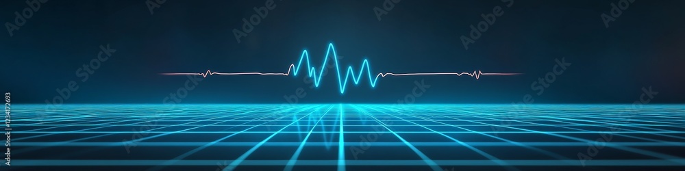 Blue EKG Graph Flatlining On Dark Grid, Minimalist Vector Illustration, Health, Medical Concept Blue EKG Graph Flatlining On Dark Grid, Minimalist Vector Illustration, Health, Medical Concept