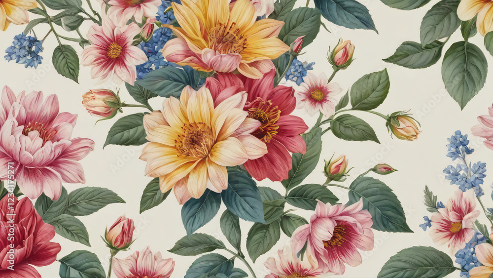 seamless background with flowers seamless background with flowers
