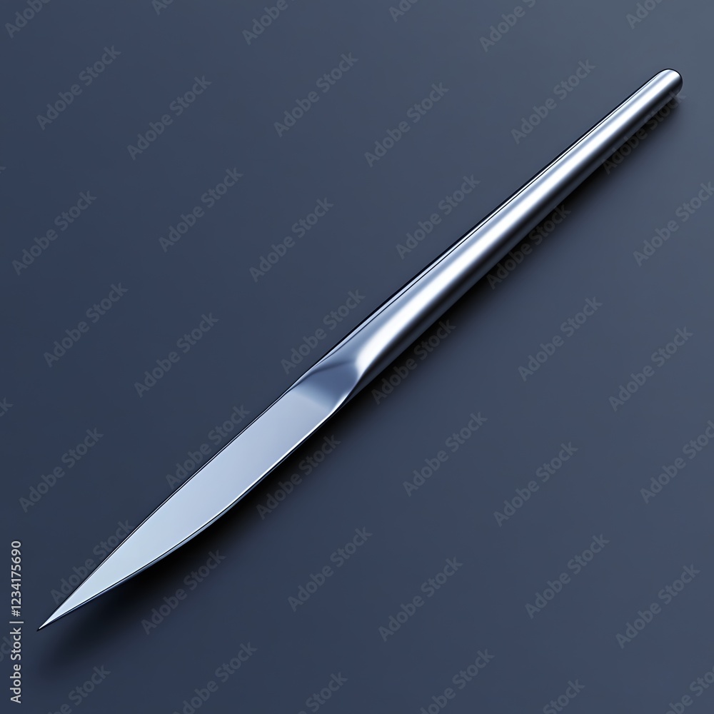 Scalpel with a sleek metallic finish isolated on a minimalist background sharp and ready for precise surgical cuts shadows emphasizing its simplicity and utility Scalpel with a sleek metallic finish isolated on a minimalist background sharp and ready for precise surgical cuts shadows emphasizing its simplicity and utility