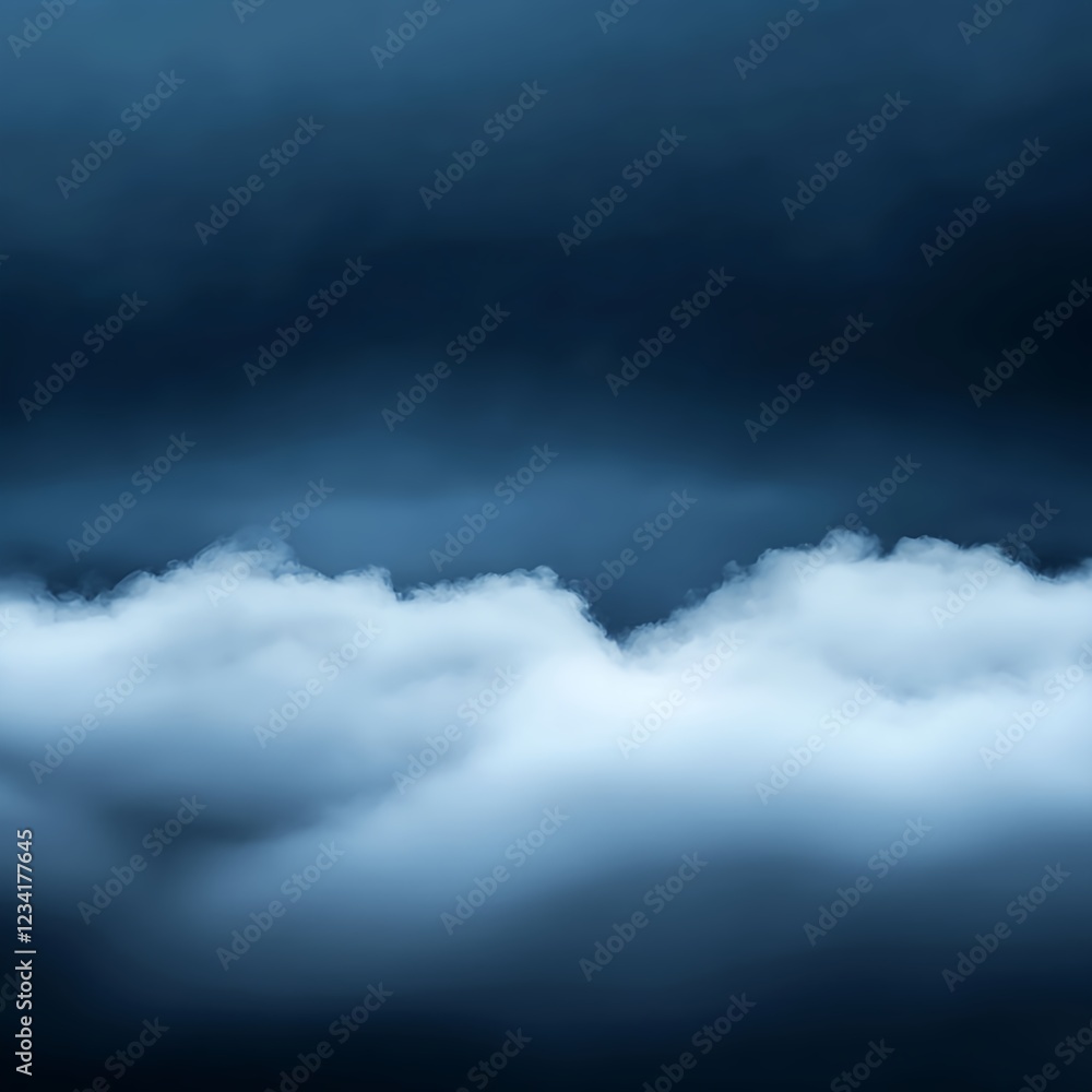 Dark Blue and White Cloudscape Under a Dark Blue and White Cloudscape Under a