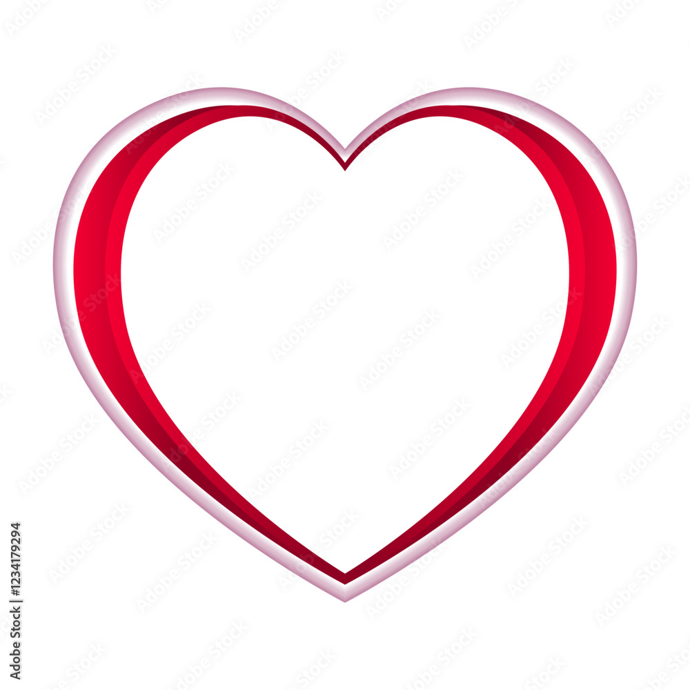 Vector illustration of heart shape photo frame on transparent background Vector illustration of heart shape photo frame on transparent background