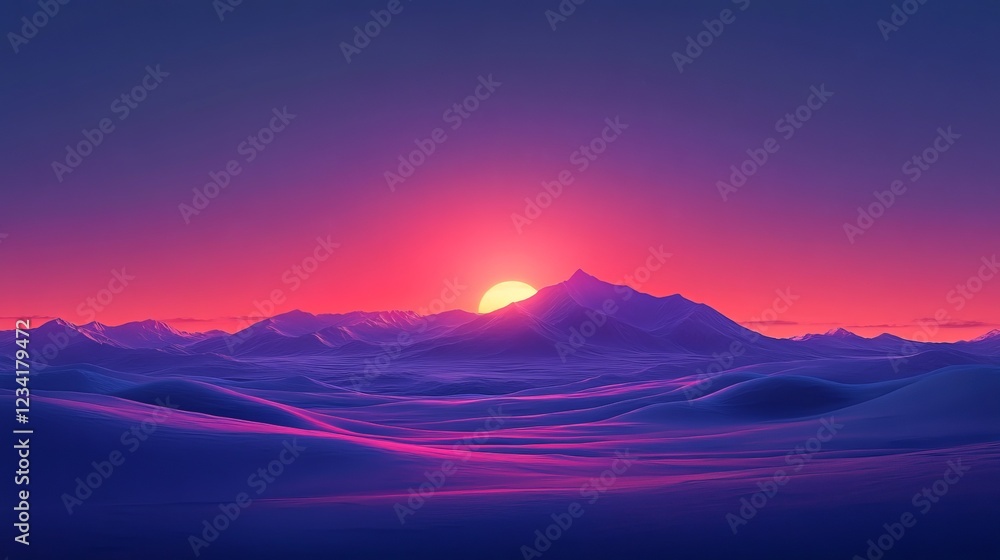 Breathtaking Sunset Over Tranquil Desert Landscape with Majestic Mountains Silhouetted Against a Vibrant Orange Sky Creating a Peaceful and Inspiring Natural Scene at Dusk Breathtaking Sunset Over Tranquil Desert Landscape with Majestic Mountains Silhouetted Against a Vibrant Orange Sky Creating a Peaceful and Inspiring Natural Scene at Dusk