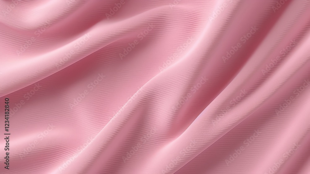 Obraz premium Soft Pink Elastic Knitted Fabric Textured Background Ideal for Fashion and Interior Design Projects