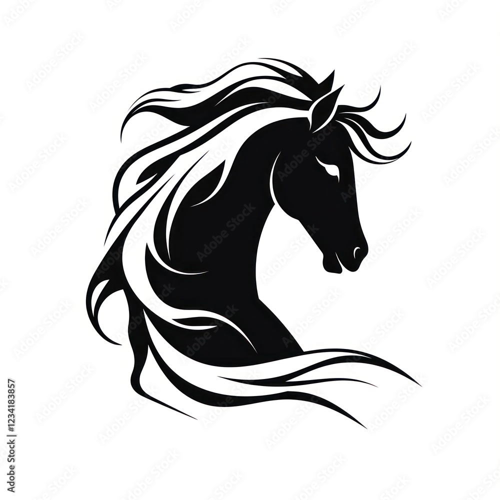 Fototapeta premium Horse Animal animal horse stencil.