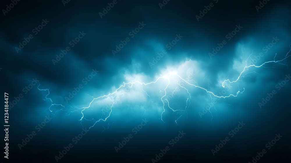 Dark Blue Night Sky with Lightning Dark Blue Night Sky with Lightning