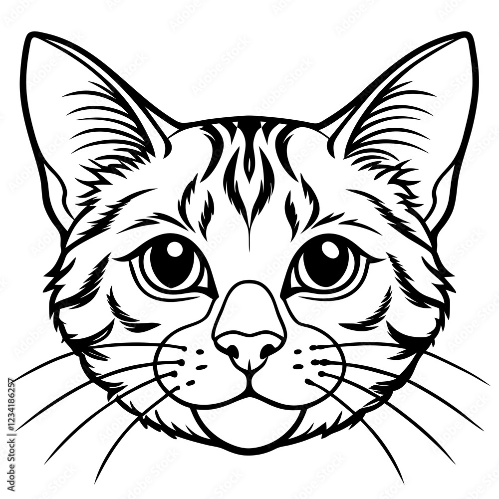 Obraz premium cat with a face