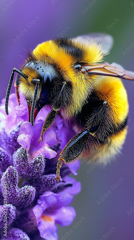 HD Phone Wallpaper Close up of a Fuzzy Bumblebee on Vibrant Purple Lavender Flower HD Phone Wallpaper Close up of a Fuzzy Bumblebee on Vibrant Purple Lavender Flower
