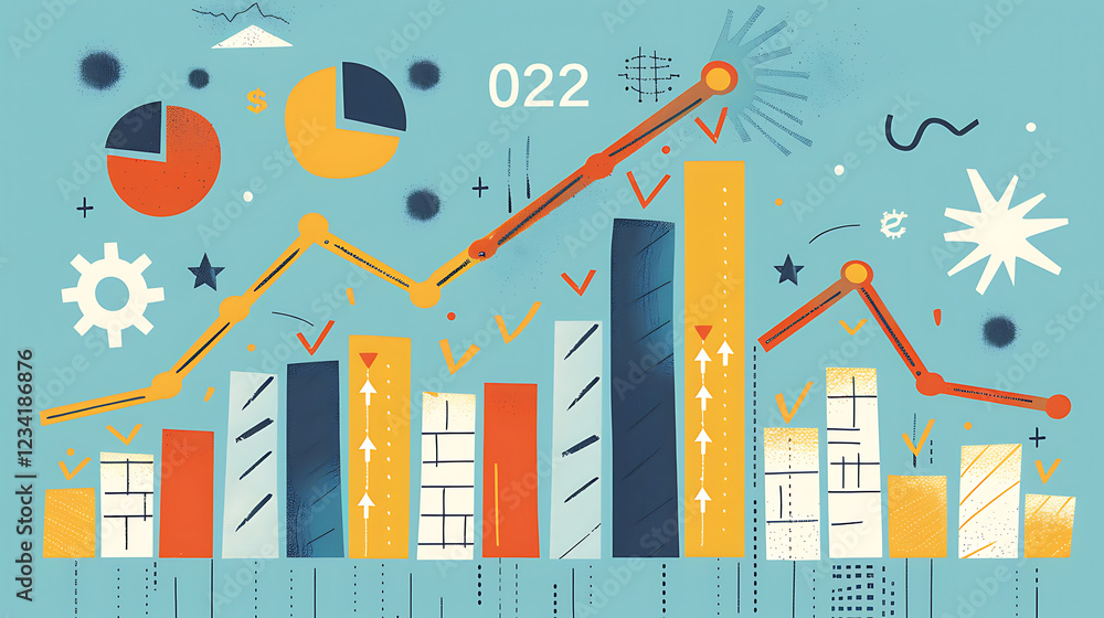 Naklejka premium business analysis for 2025
