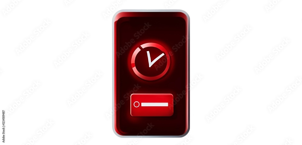 High-Definition Battery Low Notification Icon in Bold Red High-Definition Battery Low Notification Icon in Bold Red