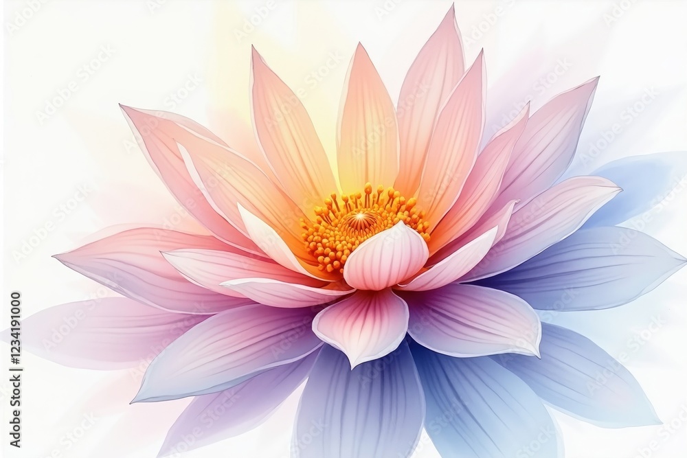 Fototapeta premium watercolor vector drawing of flowers