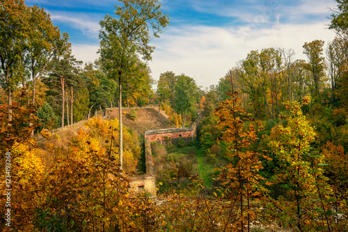 Fototapeta Naklejka Na Ścianę i Meble -  Twierdza Boyen , położona między dwoma dużymi jeziorami mazurskimi – Kisajno i Niegocin.