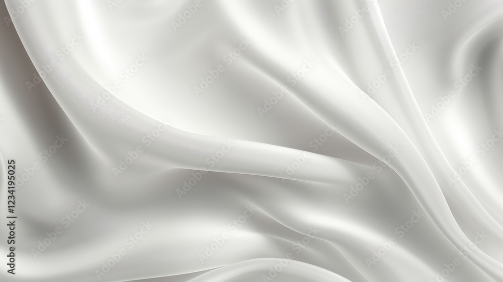 Fototapeta premium Soft White Silk Fabric with Smooth Flowing Lines for Elegant Textile Background and Design Inspiring Creativity and Luxury