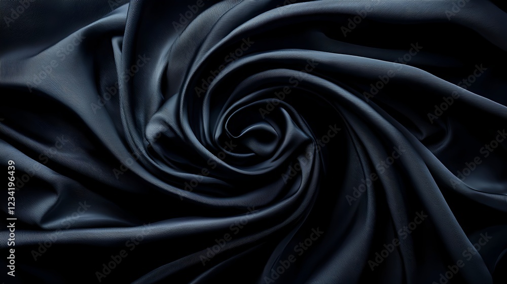 Fototapeta premium Dark Blue Swirling Fabric Texture