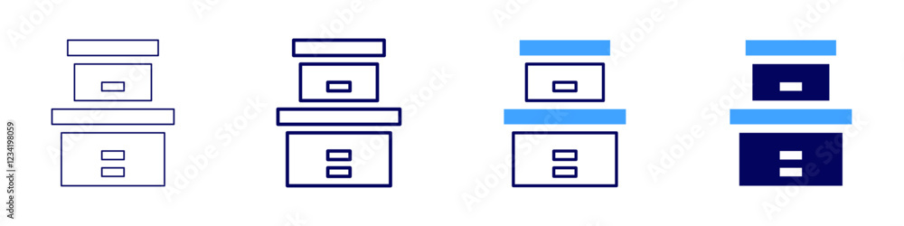 Boxes icon in 4 different styles. Thin Line, Line, Bold, and Bold Line. Duotone style. Editable stroke Boxes icon in 4 different styles. Thin Line, Line, Bold, and Bold Line. Duotone style. Editable stroke