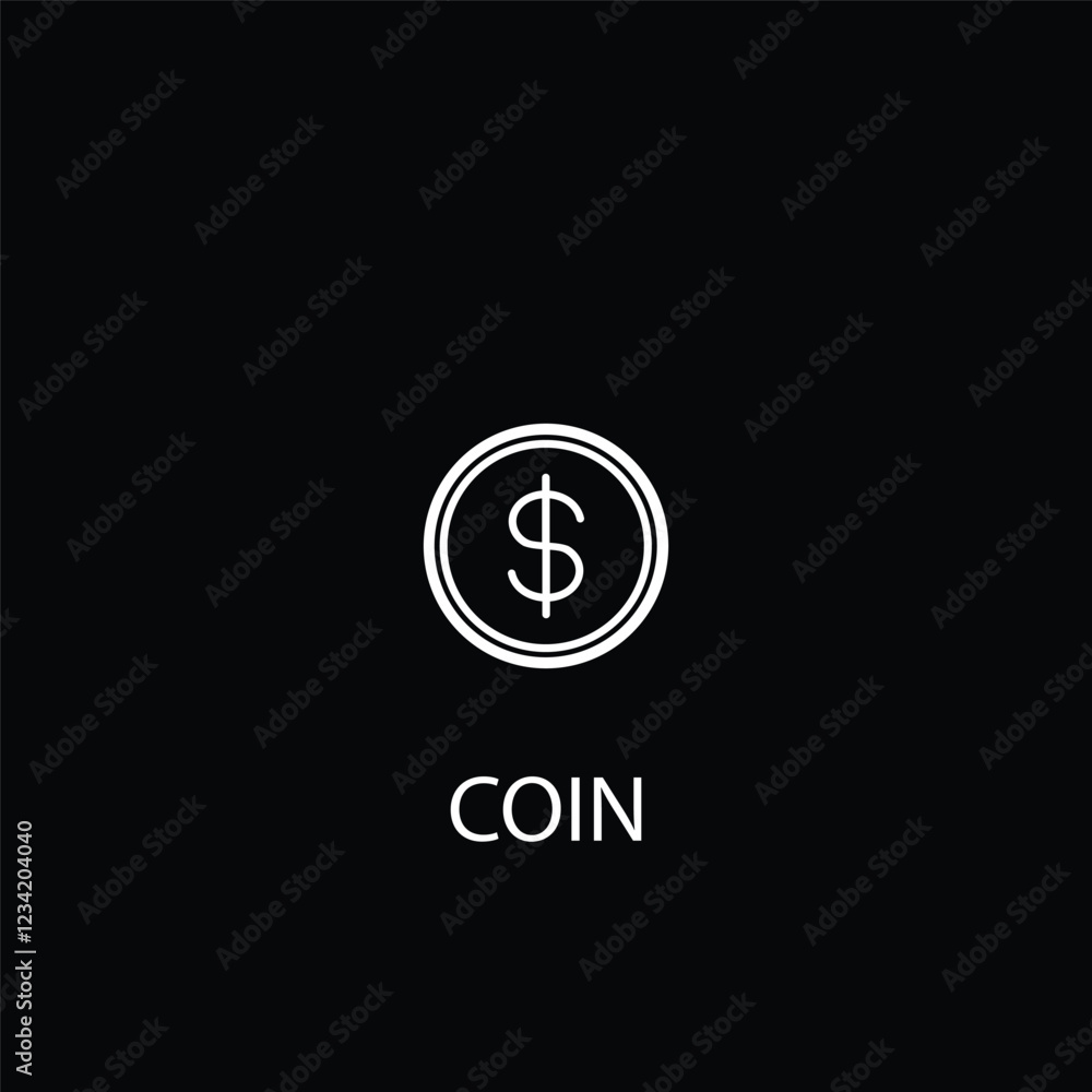 Classic Coin Icon for Finance and Currency Classic Coin Icon for Finance and Currency