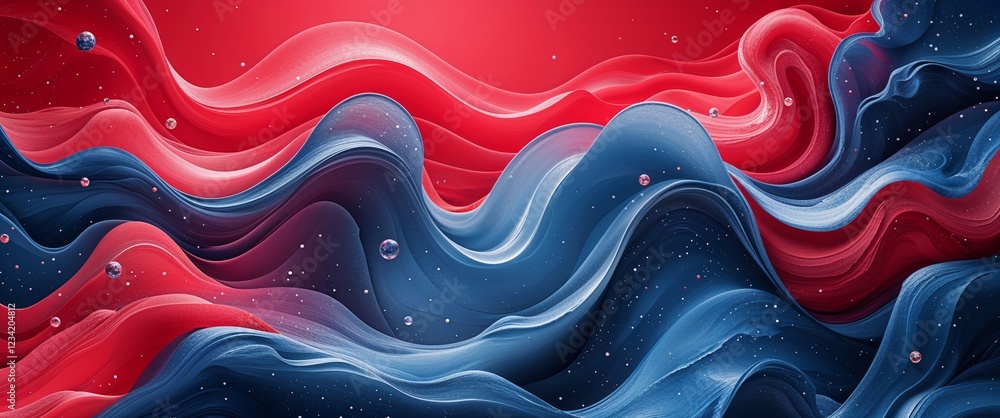 Bright red and ocean blue cosmic smooth background Bright red and ocean blue cosmic smooth background