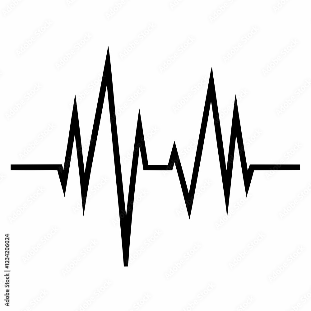 Black Heart Silhouette - Vector Illustration Black Heart Silhouette - Vector Illustration