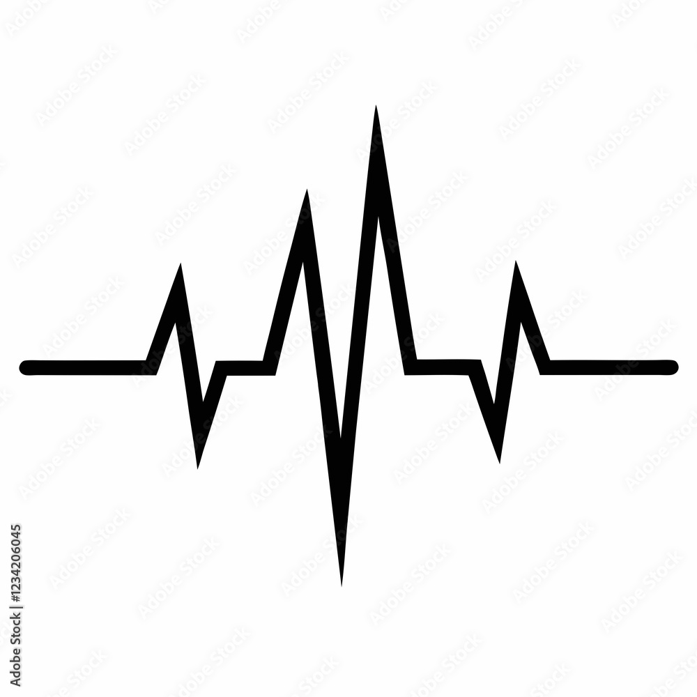 Black Heart Silhouette - Vector Illustration Black Heart Silhouette - Vector Illustration