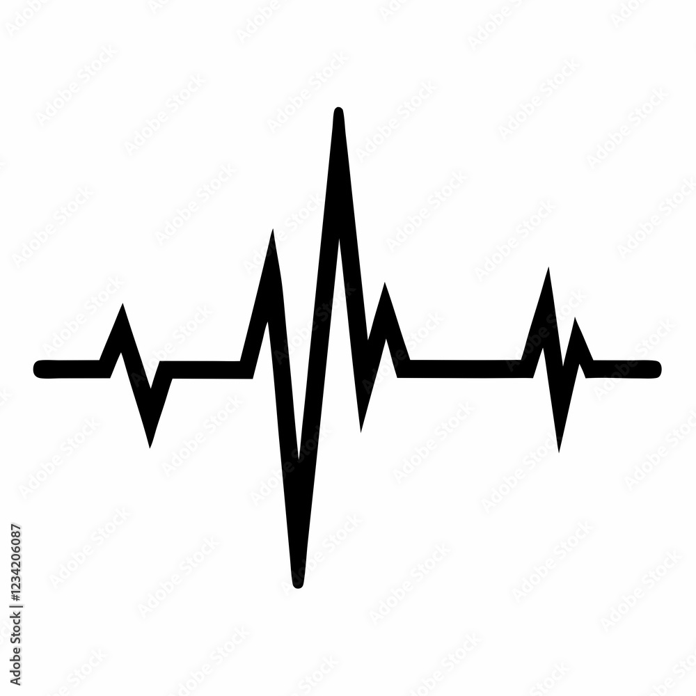 Black Heart Silhouette - Vector Illustration Black Heart Silhouette - Vector Illustration