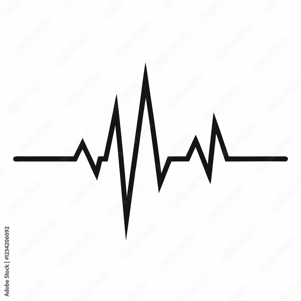 Black Heart Silhouette - Vector Illustration Black Heart Silhouette - Vector Illustration