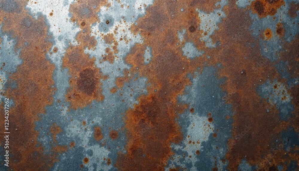 Abstract rusty metal surface with blue and brown corrosion patterns Abstract rusty metal surface with blue and brown corrosion patterns