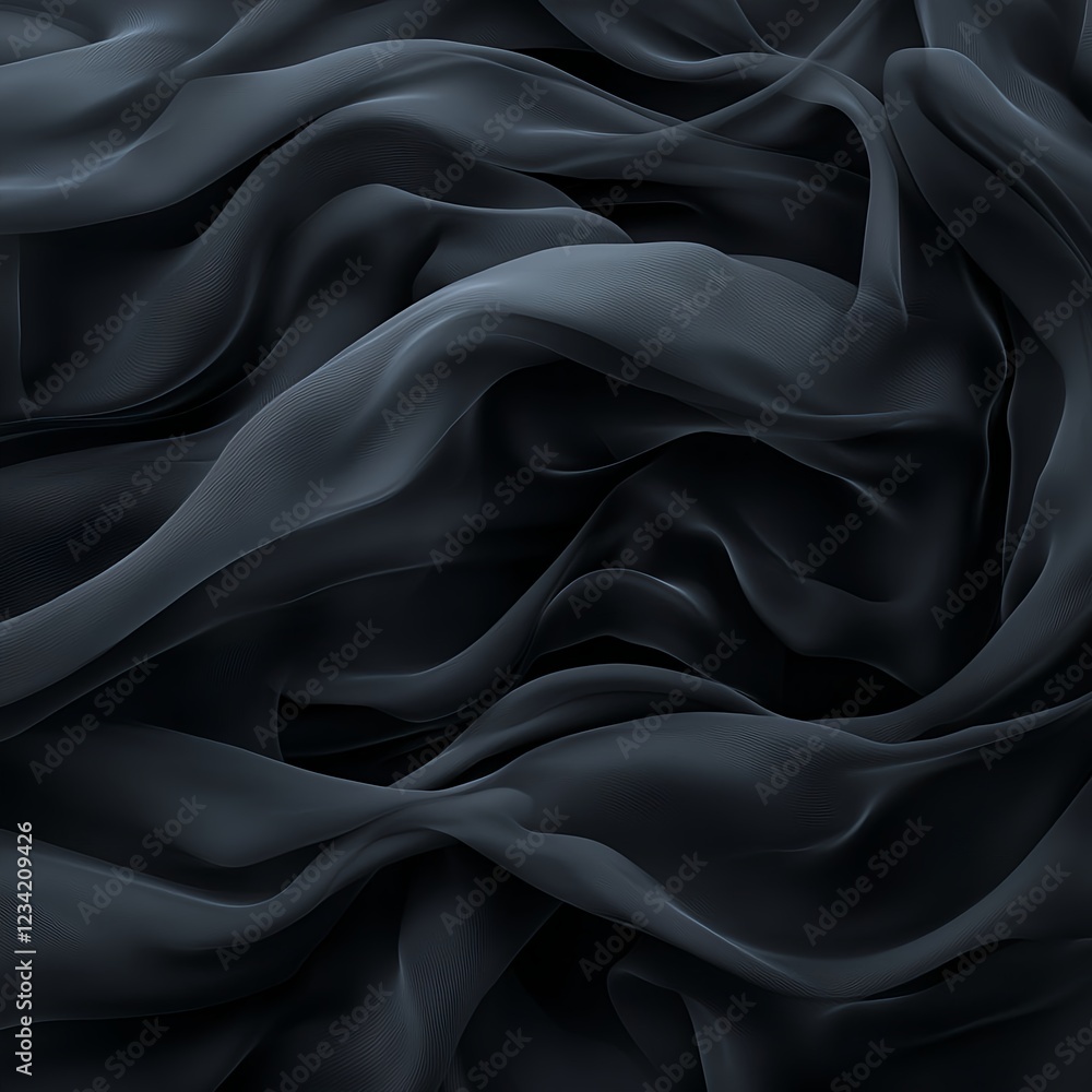 Obraz premium Dark Grey Fabric Draped Texture Background