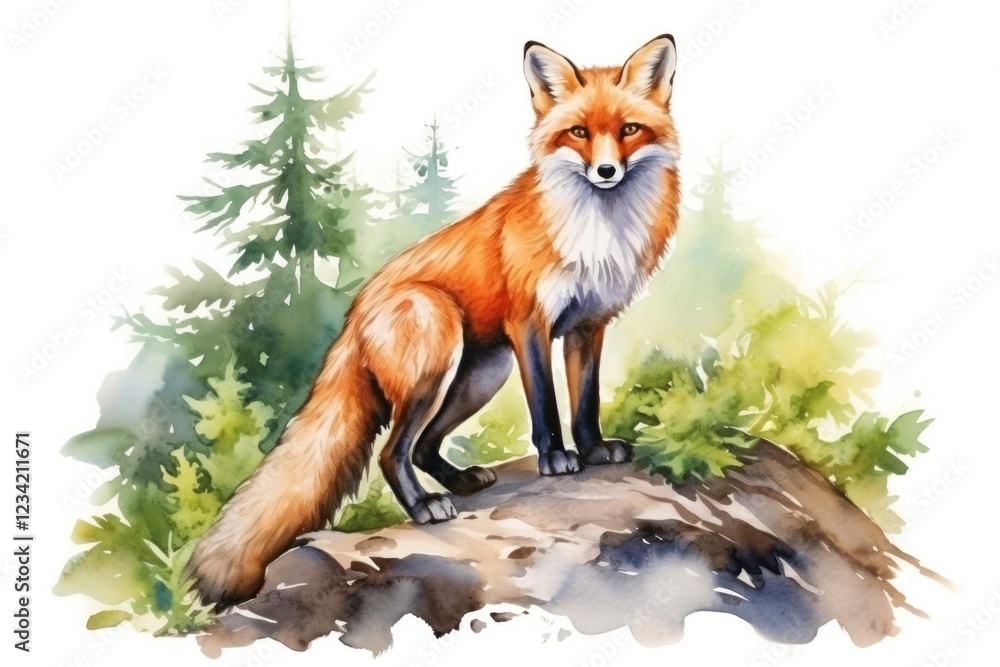 Naklejka premium Fox wildlife animal mammal.
